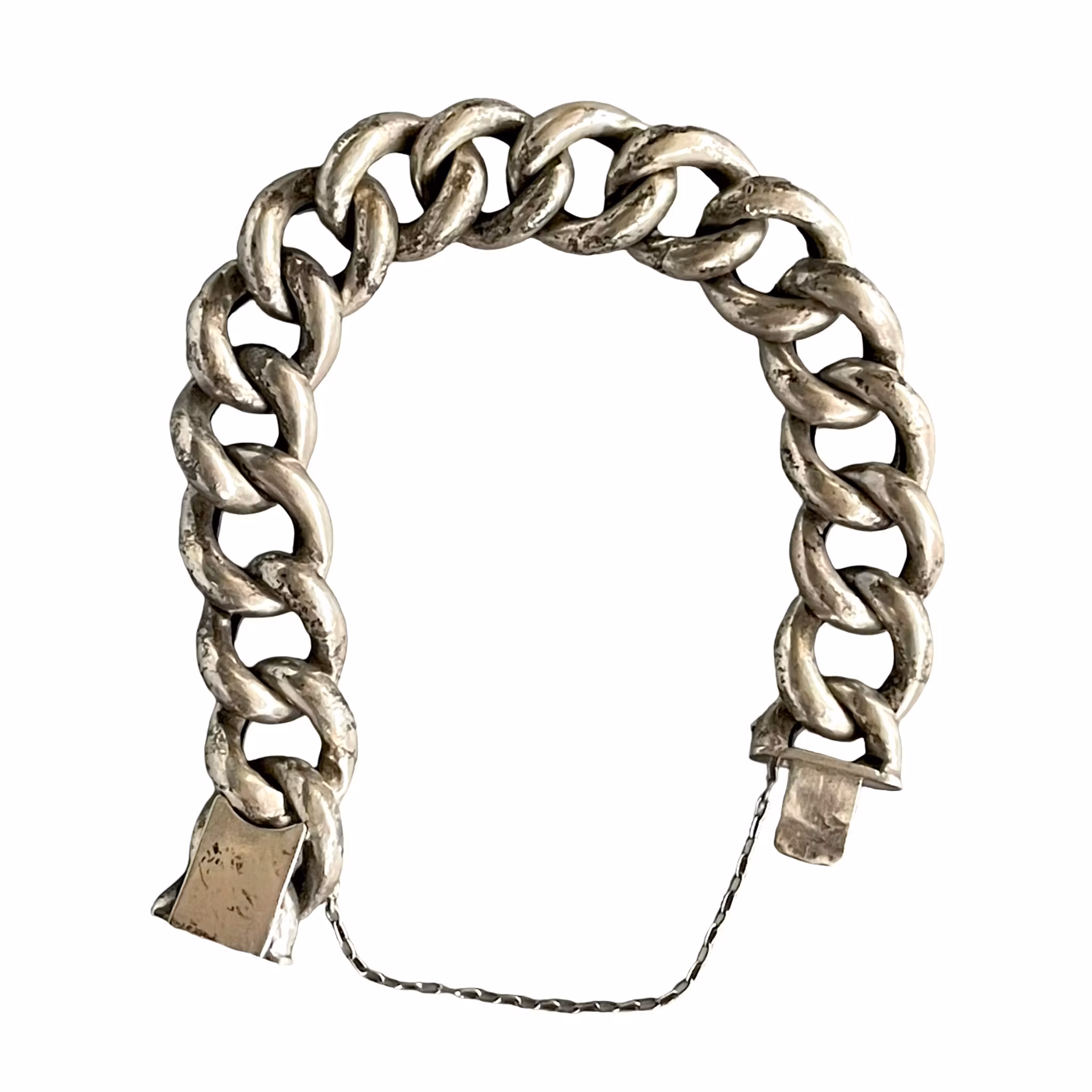 Antikt kraftigt armband i äkta sterling silver