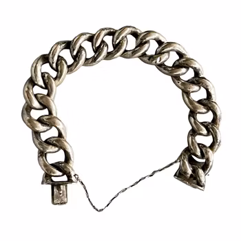 Antikt kraftigt armband i äkta sterling silver