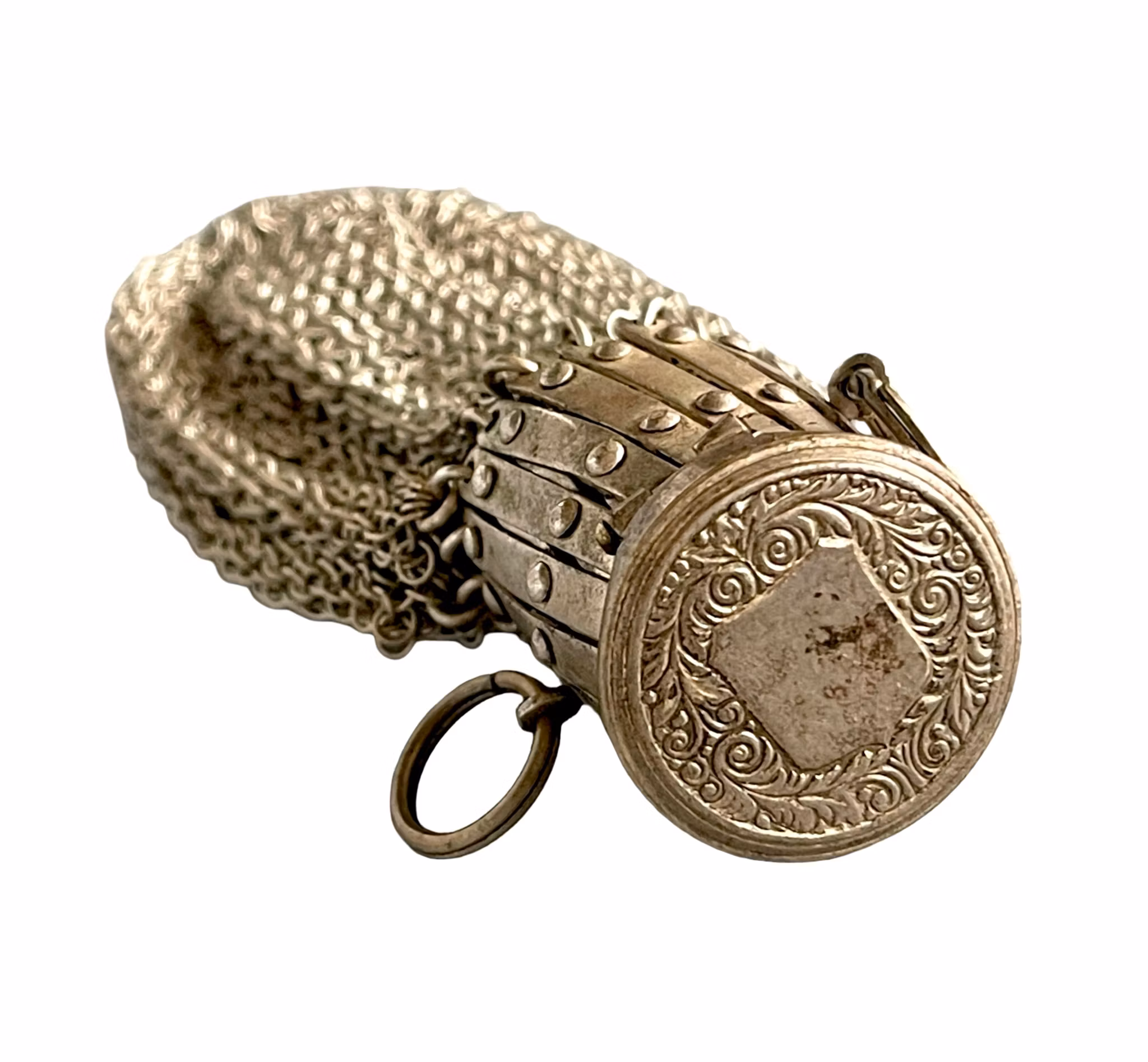 Antik börs / liten väska med finmaskigt kedjearbete