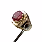 Vintage ring med naturlig rubin - Sterling silver