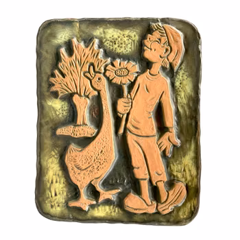 Keramisk väggrelief - Design Berth Norrman - signerad