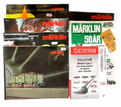 Märklin / Modelarstwo kolejowe - 7 szt. Kolekcja katalogów, czasopism i materiałów drukowanych
