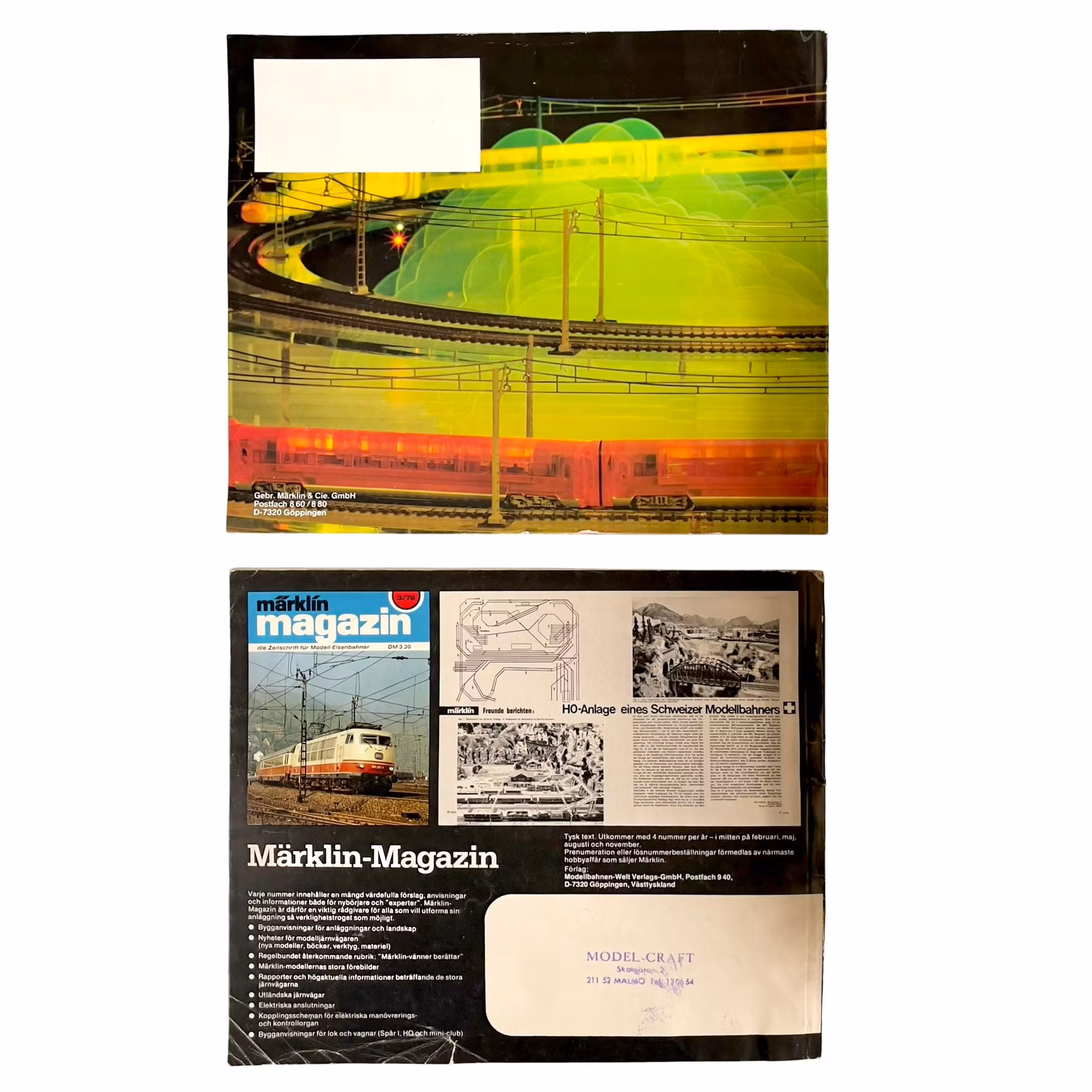 Märklin / Modelarstwo kolejowe - 7 szt. Kolekcja katalogów, czasopism i materiałów drukowanych