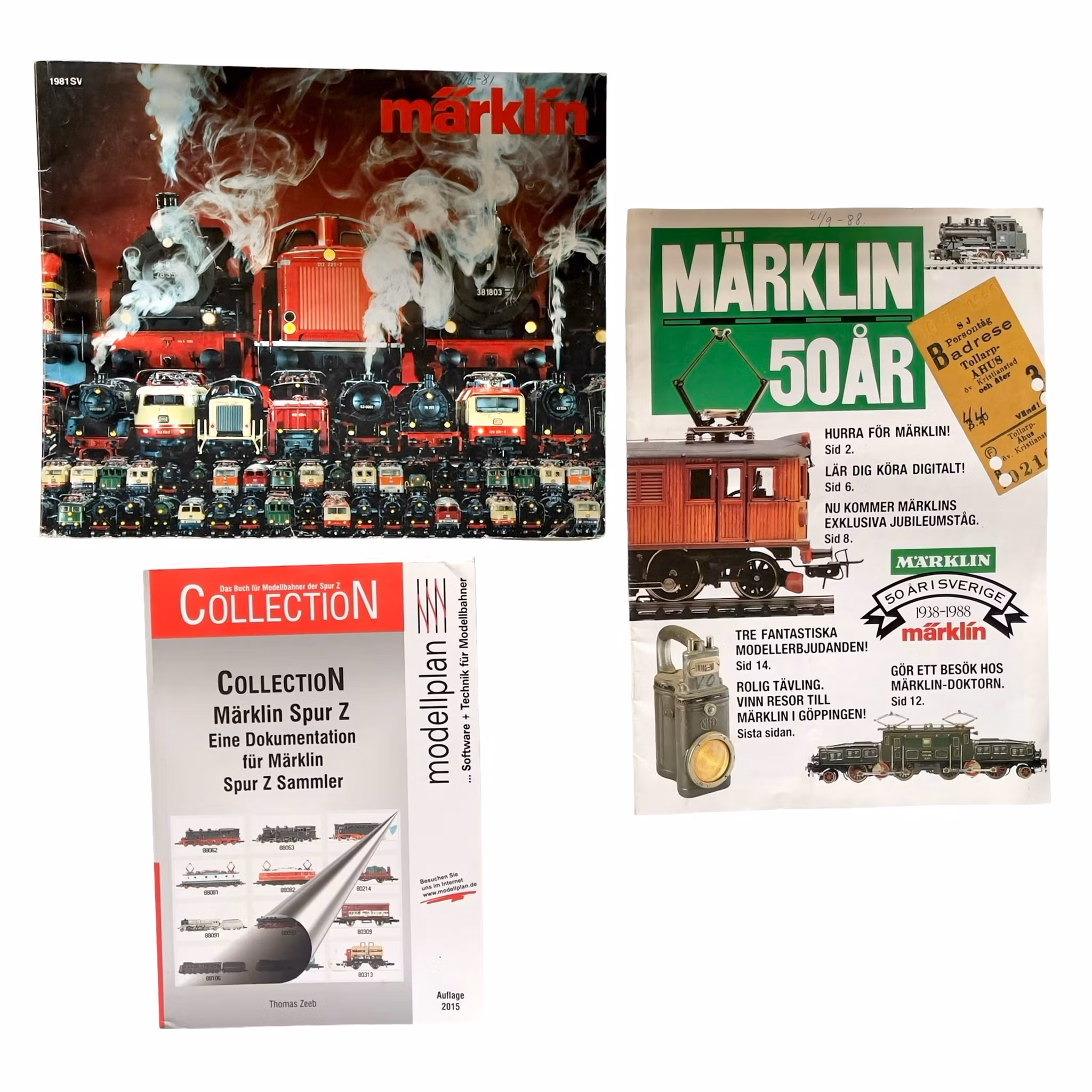 Märklin / Modelarstwo kolejowe - 7 szt. Kolekcja katalogów, czasopism i materiałów drukowanych