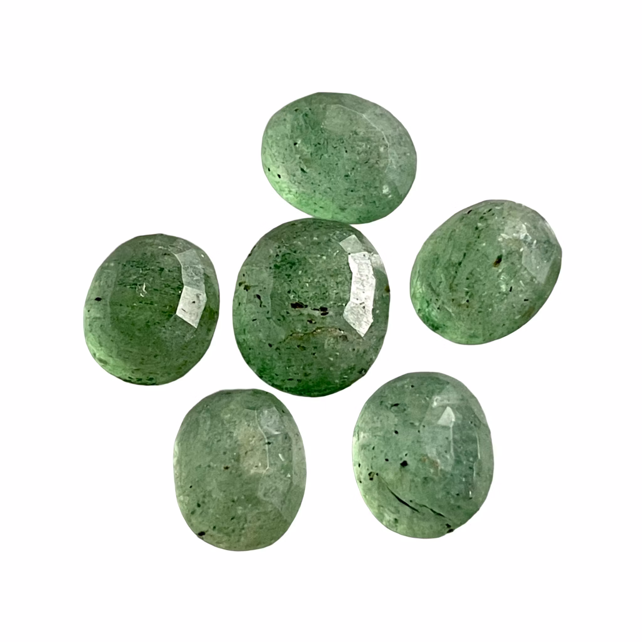 6 natuurlijke smaragden - Gefacetteerd - Totaal 41-90 ct - Sieraden/Verzamelaarslot