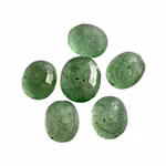 6 naturlige smaragder - Facetslebne - I alt 41-90 ct - Smykker/Samlerparti