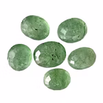6 naturlige smaragder - Facetslebne - I alt 41-90 ct - Smykker/Samlerparti