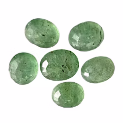 6 st naturliga smaragder - Facetterade - Totalt 41-90 ct - Smycke/Samlar lot