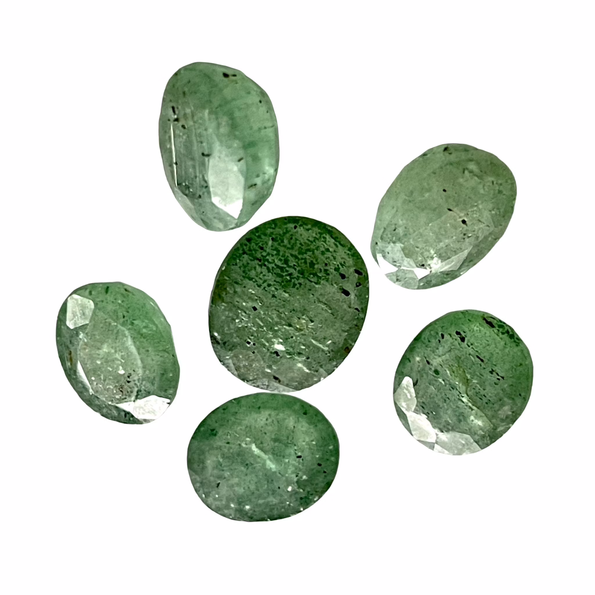 6 natuurlijke smaragden - Gefacetteerd - Totaal 41-90 ct - Sieraden/Verzamelaarslot