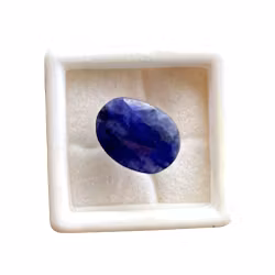 Genuine natural sapphire - 10.00 ct - Deep blue color - Oval facet cut