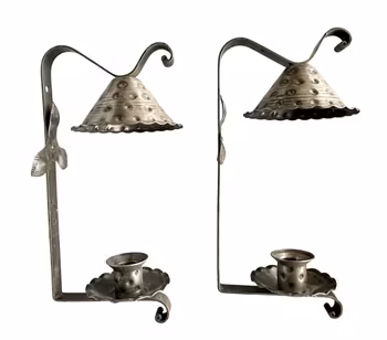 Antikke par metalllysestaker - Fosby - Tyskland