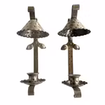 Antika par vägg ljusstakar i metall - Fosby - Germany