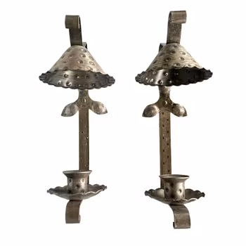 Antikke par metalllysestaker - Fosby - Tyskland