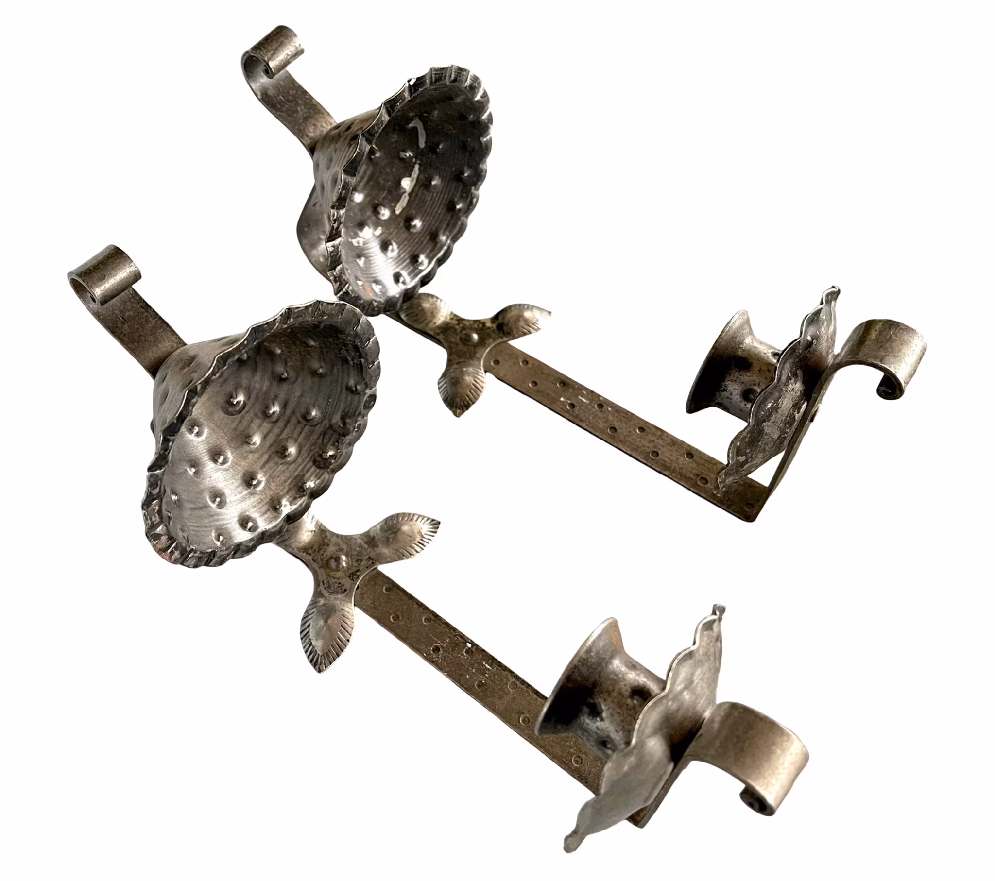 Antika par vägg ljusstakar i metall - Fosby - Germany