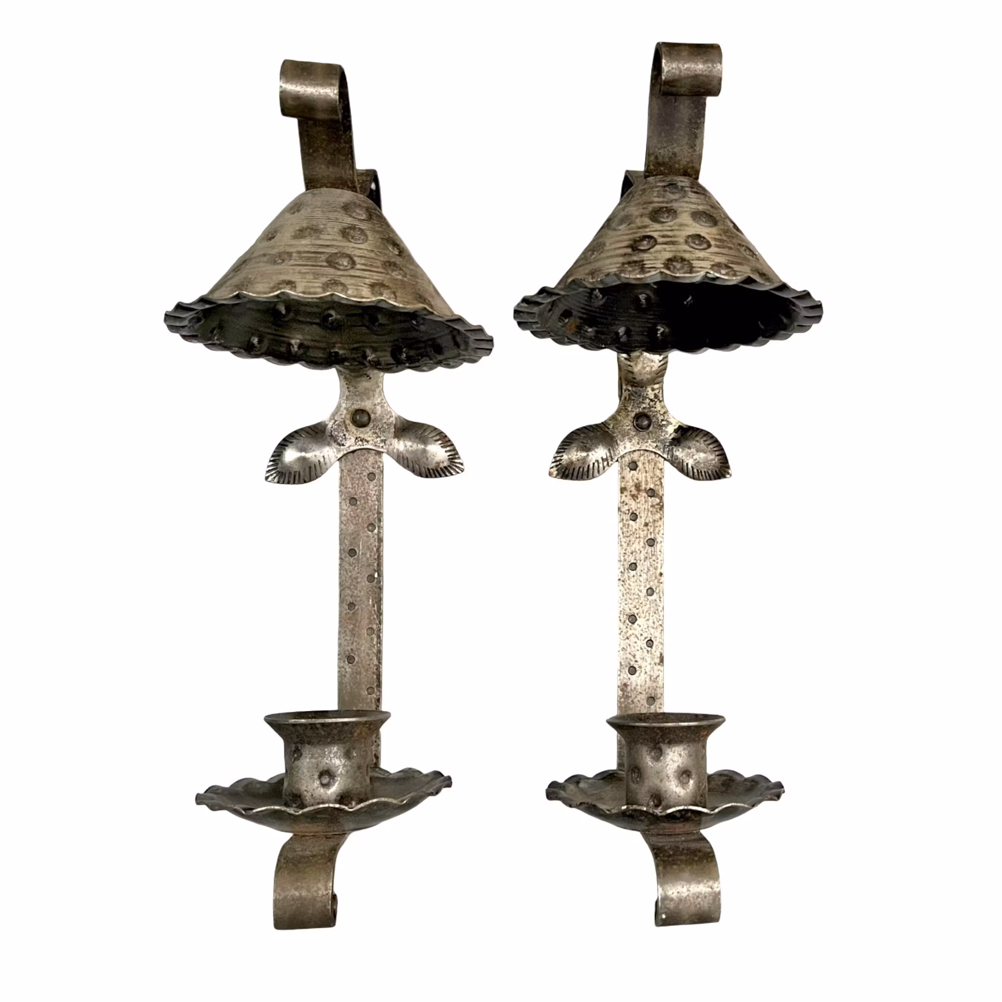 Antika par vägg ljusstakar i metall - Fosby - Germany