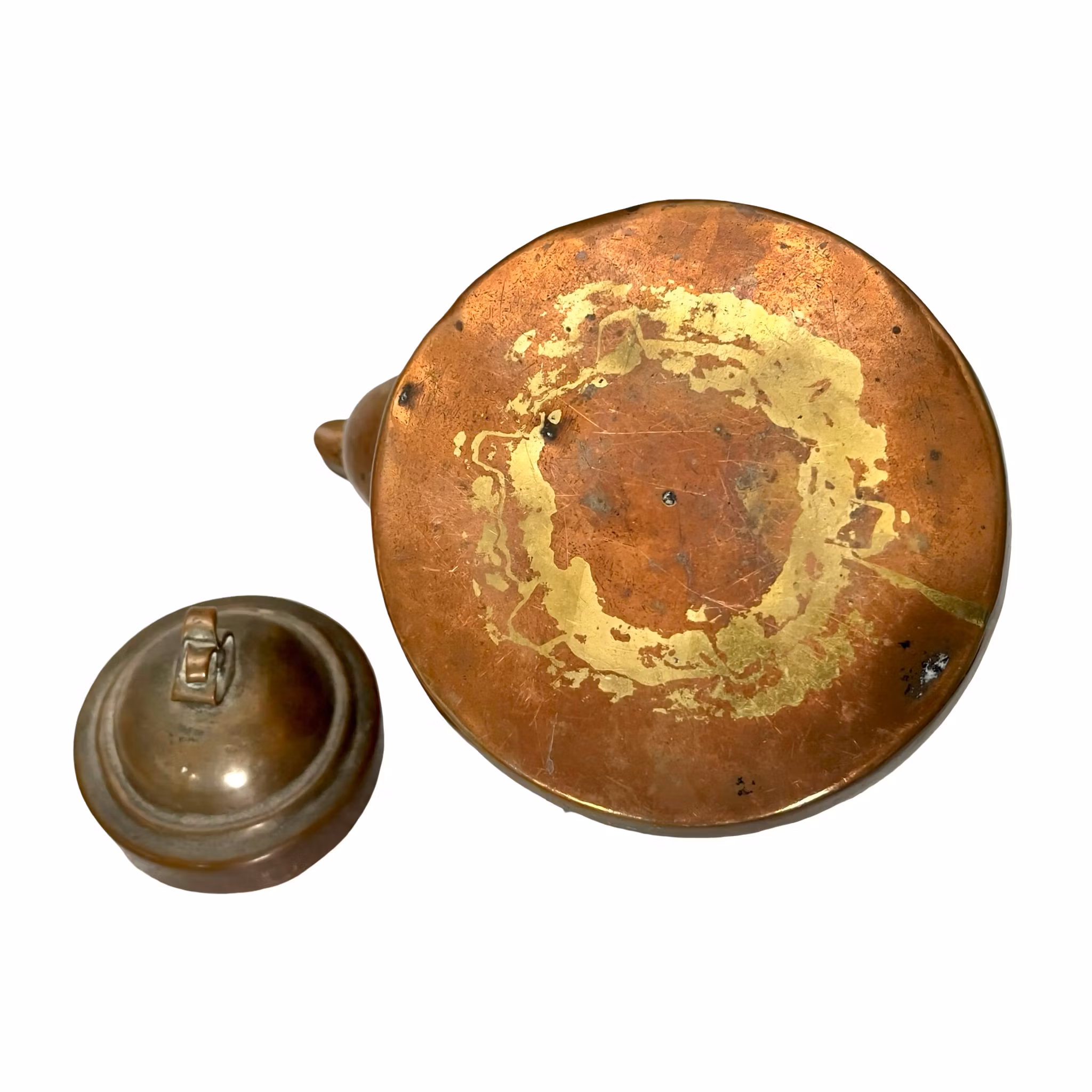 Antik kopparkanna / tekanna i koppar - Handgjord - Tidigt 1800-tal