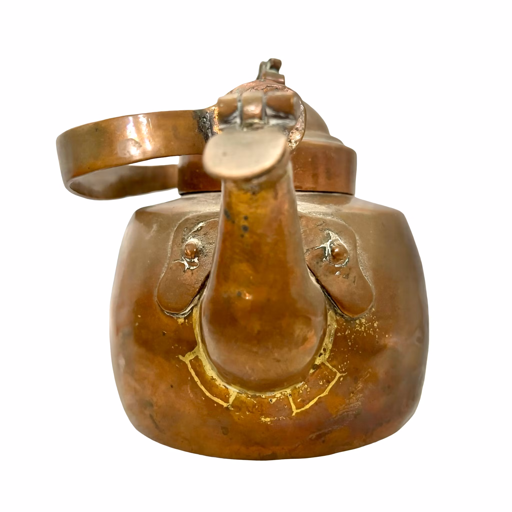 Antik kopparkanna / tekanna i koppar - Handgjord - Tidigt 1800-tal