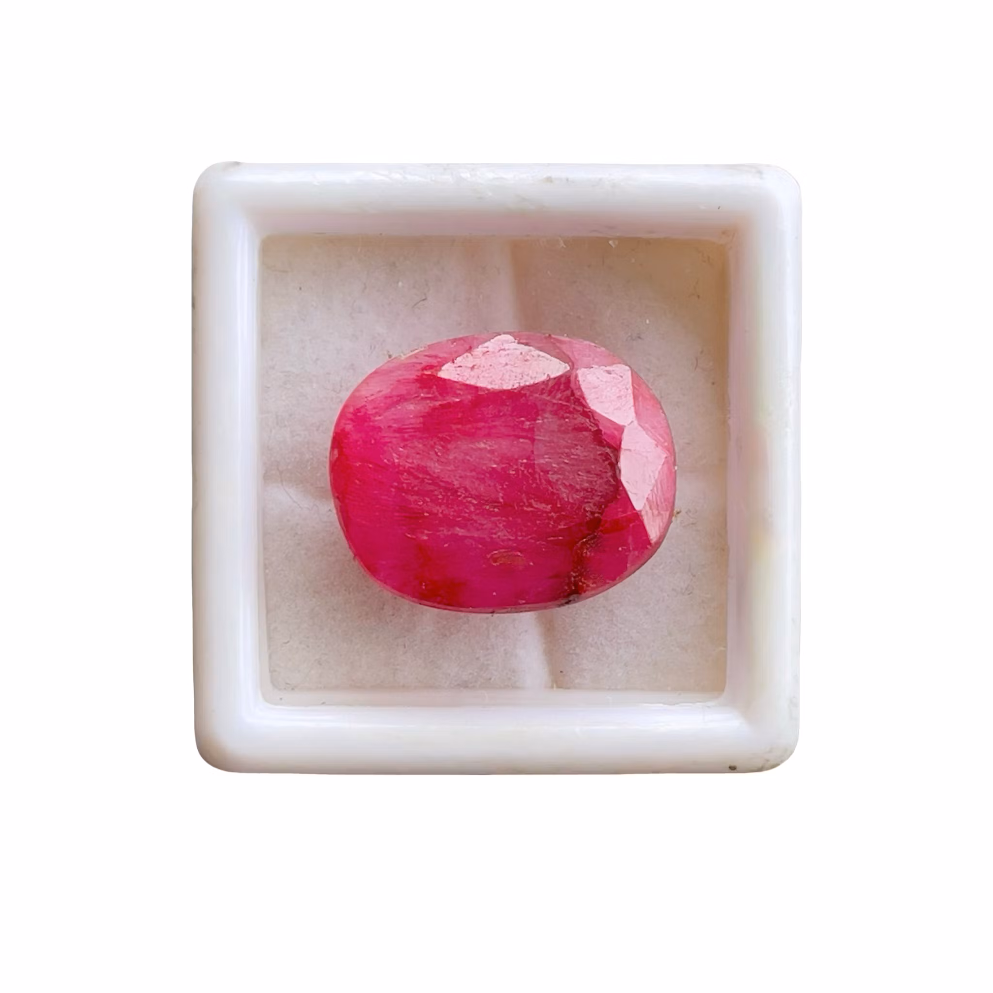 12,2 Ct Naturlig äkta rubin - Oval fasetterad - Lös ädelsten