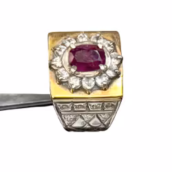 Vintage ring med 1,35 ct naturlig rubin - Sterlingsølv