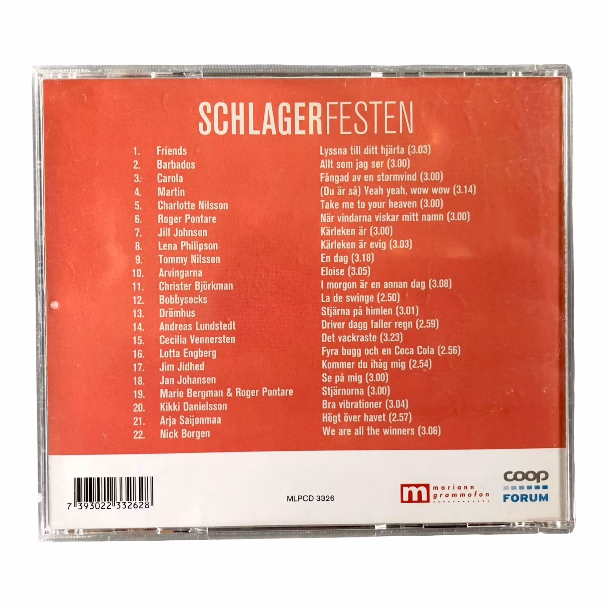 Schlagerfesten - Topp skick CD - (22 Artister & Schlager klassiker)