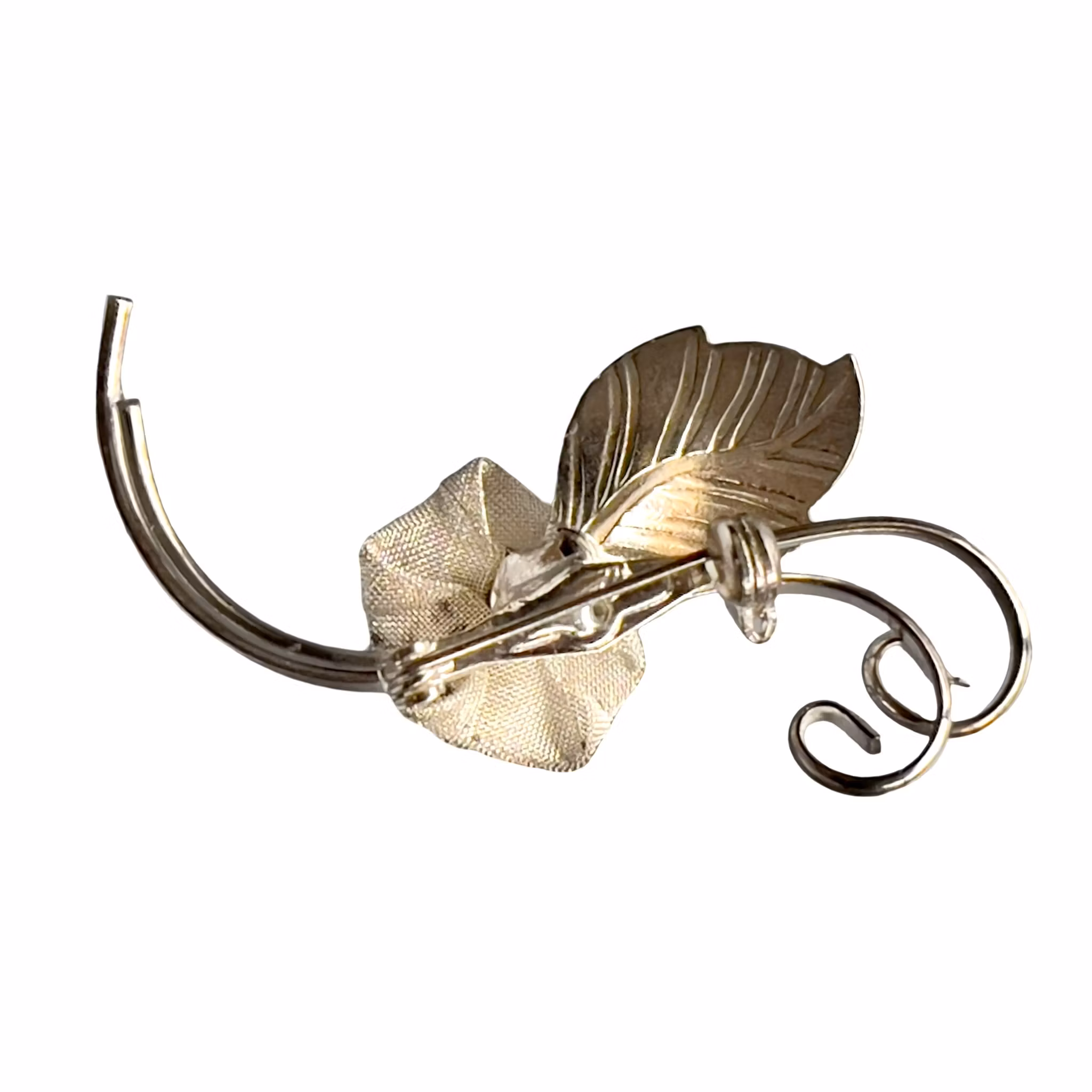 Vintage brosch i form av ros - Elegant metallarbete