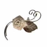 Vintage brosch i form av ros - Elegant metallarbete