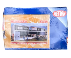 HELJAN HO 2081 – Hangar lotniczy z dwoma samolotami – Model kolejowy HO – Opakowanie nieotwarte