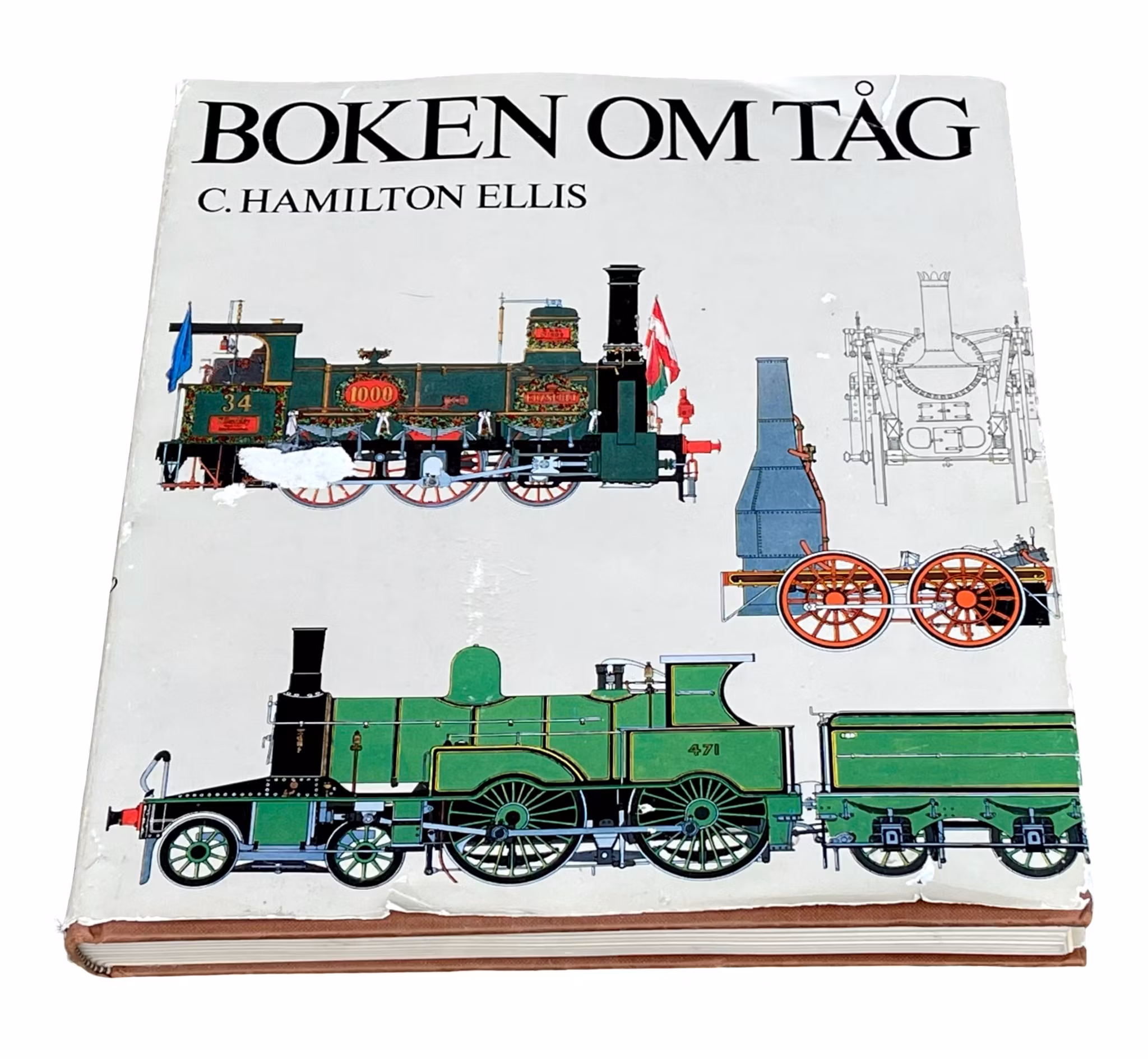Boken om tåg - C. Hamilton Ellis | Klassisk illustrerad bok om ånglo