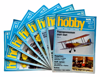 All about Hobby - Komplett vintage 1984 (nr. 1-8) Modell, RC, Fly, Båt, Tog - Samleobjekt
