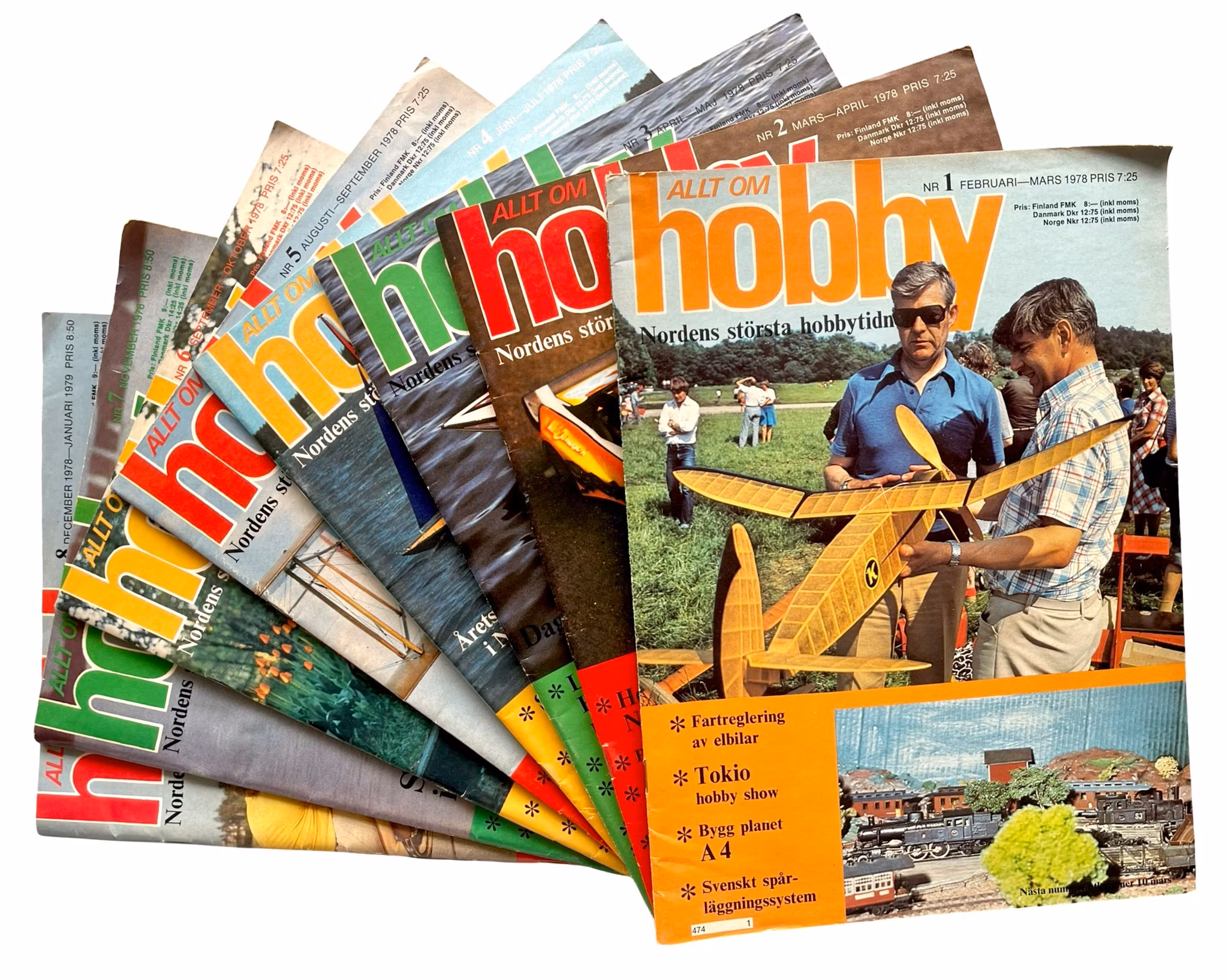Allt om Hobby - Komplett årgång 1978 (Nr 1-8) | Modell, RC, flyg, båt, tåg