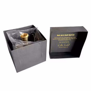 Ekskluzywny, nieużywany świecznik z litego mosiądzu - zapakowany na prezent