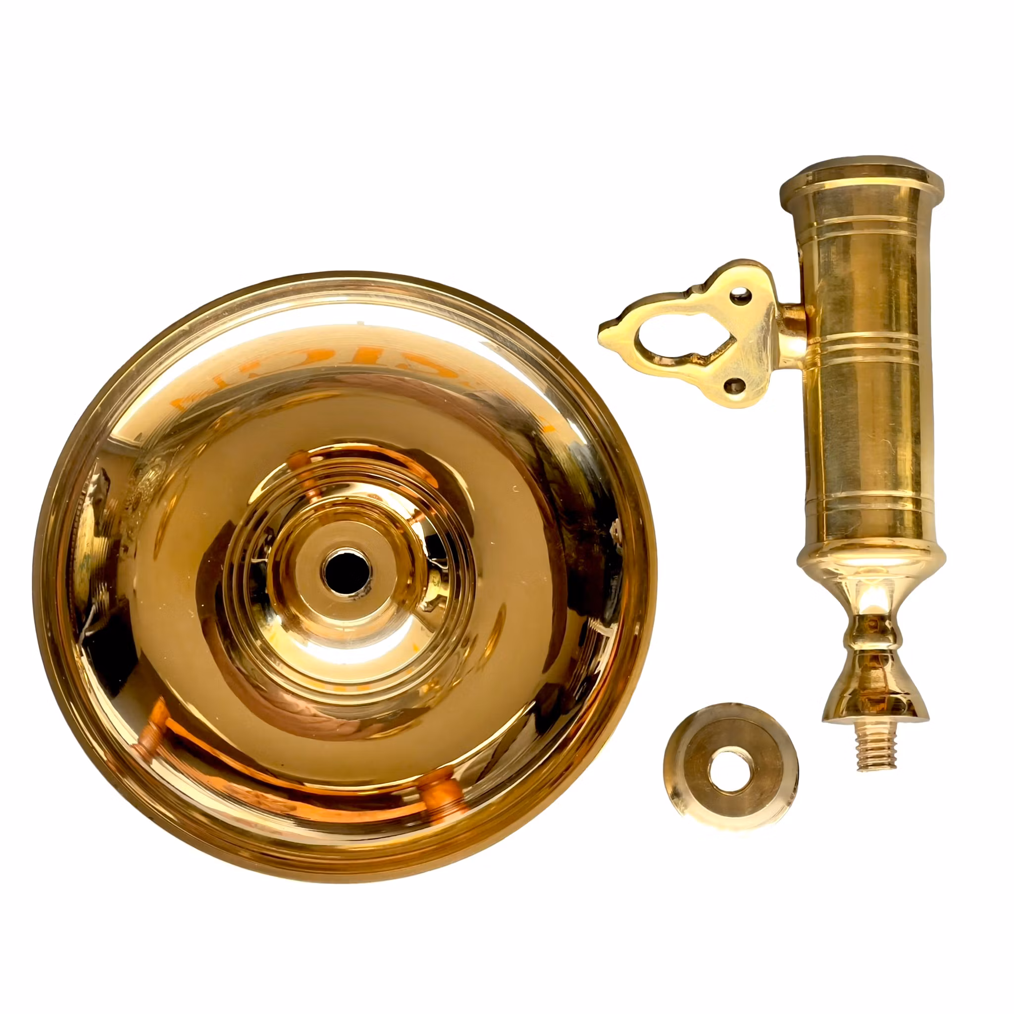 Exklusiv oanvänd ljusstake i massiv mässing - Present förpackad