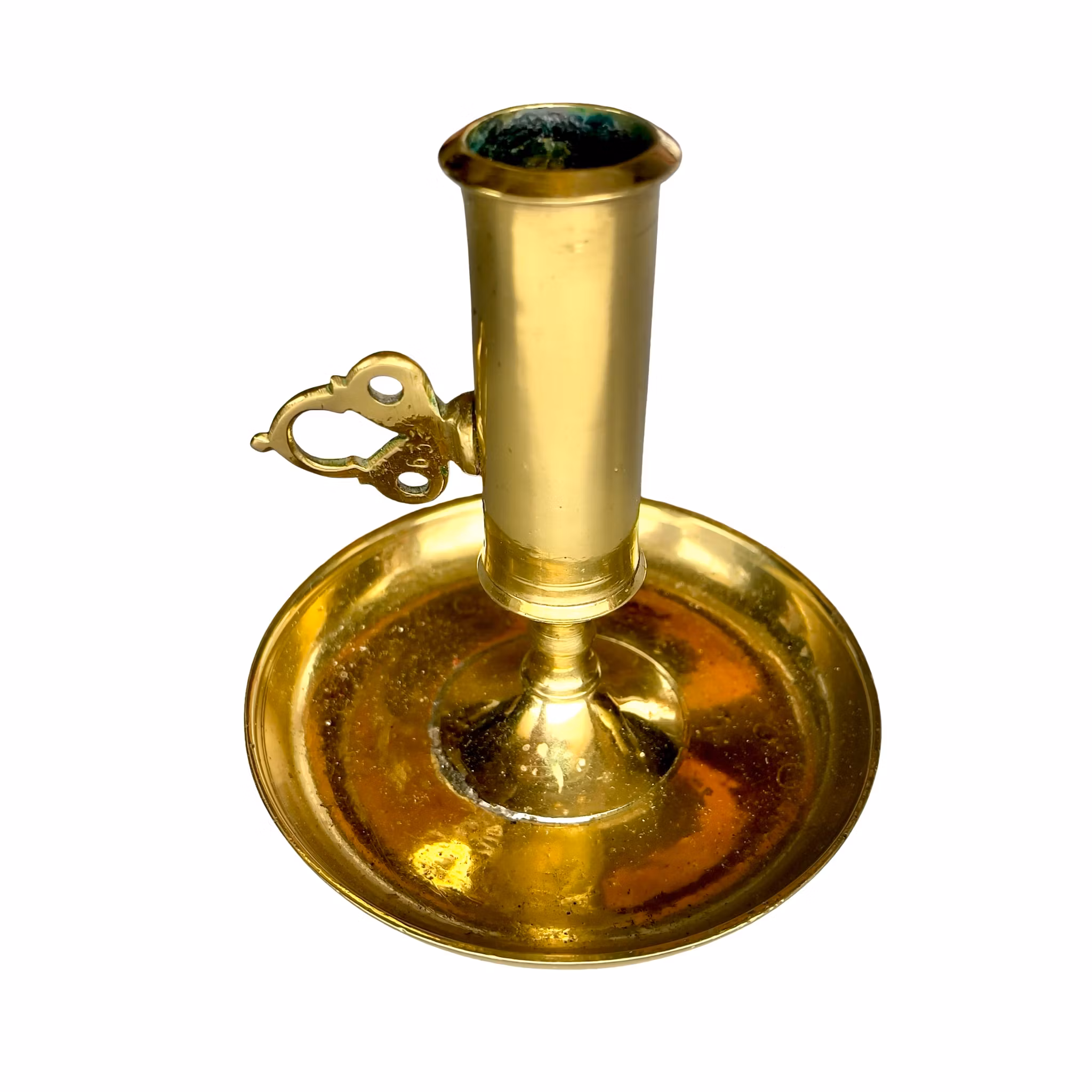 Antik Skultuna No 63 - Klassisk justerbar mässings ljusstake