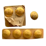 Äldre svenska emblem & uniforms knappar (förgyllda)