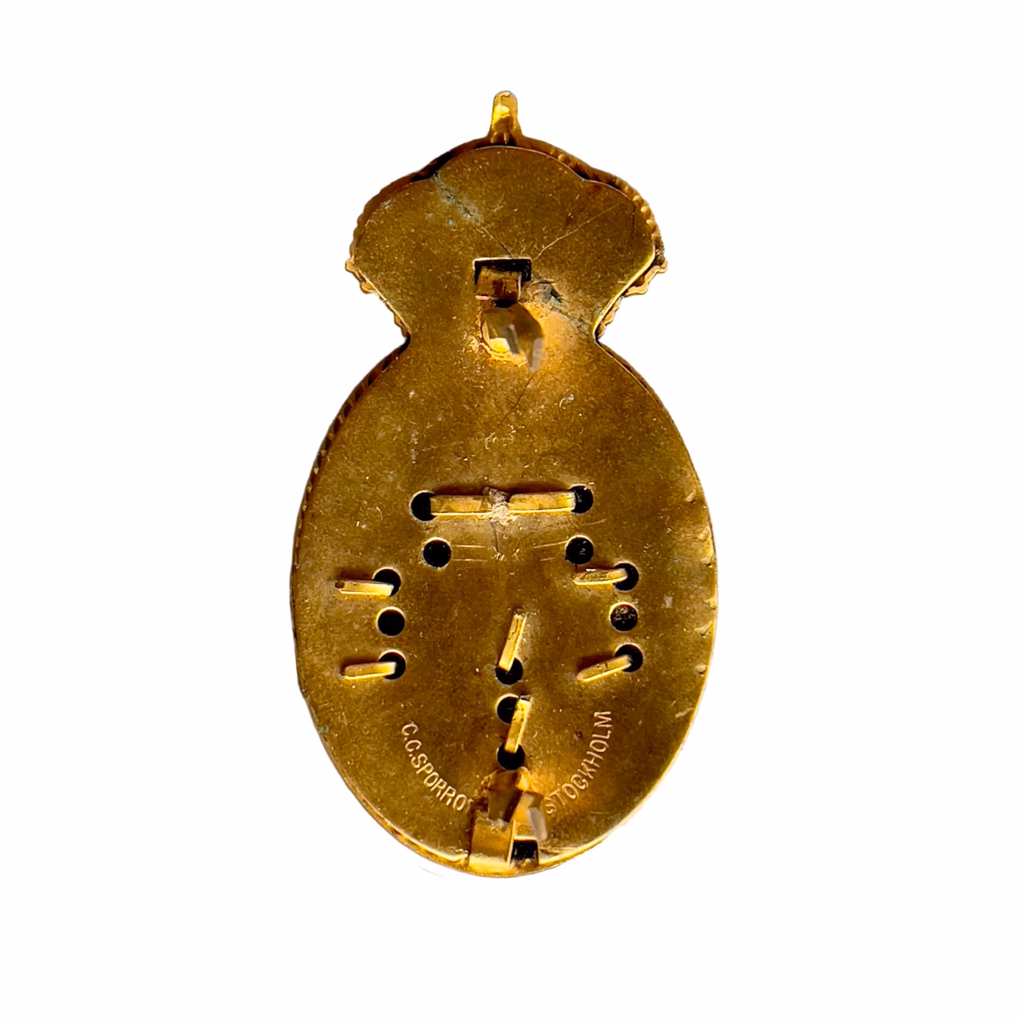 Äldre svenska emblem & uniforms knappar (förgyllda)