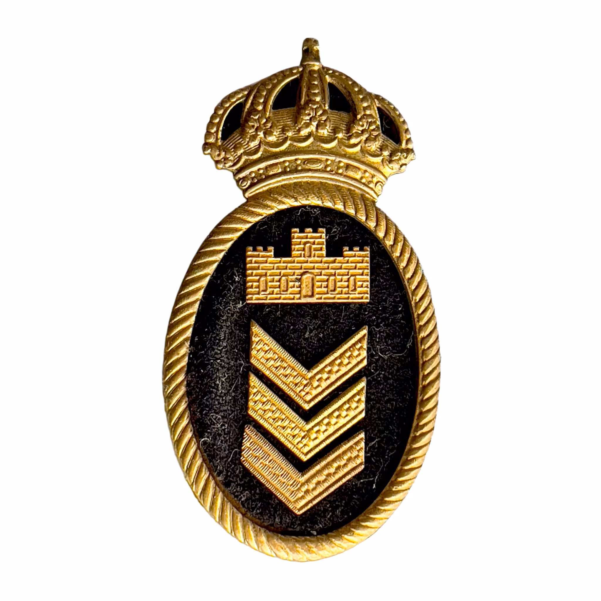 Äldre svenska emblem & uniforms knappar (förgyllda)