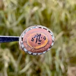 Antik ring i vitmetall med graverad agat (Ya Allah)