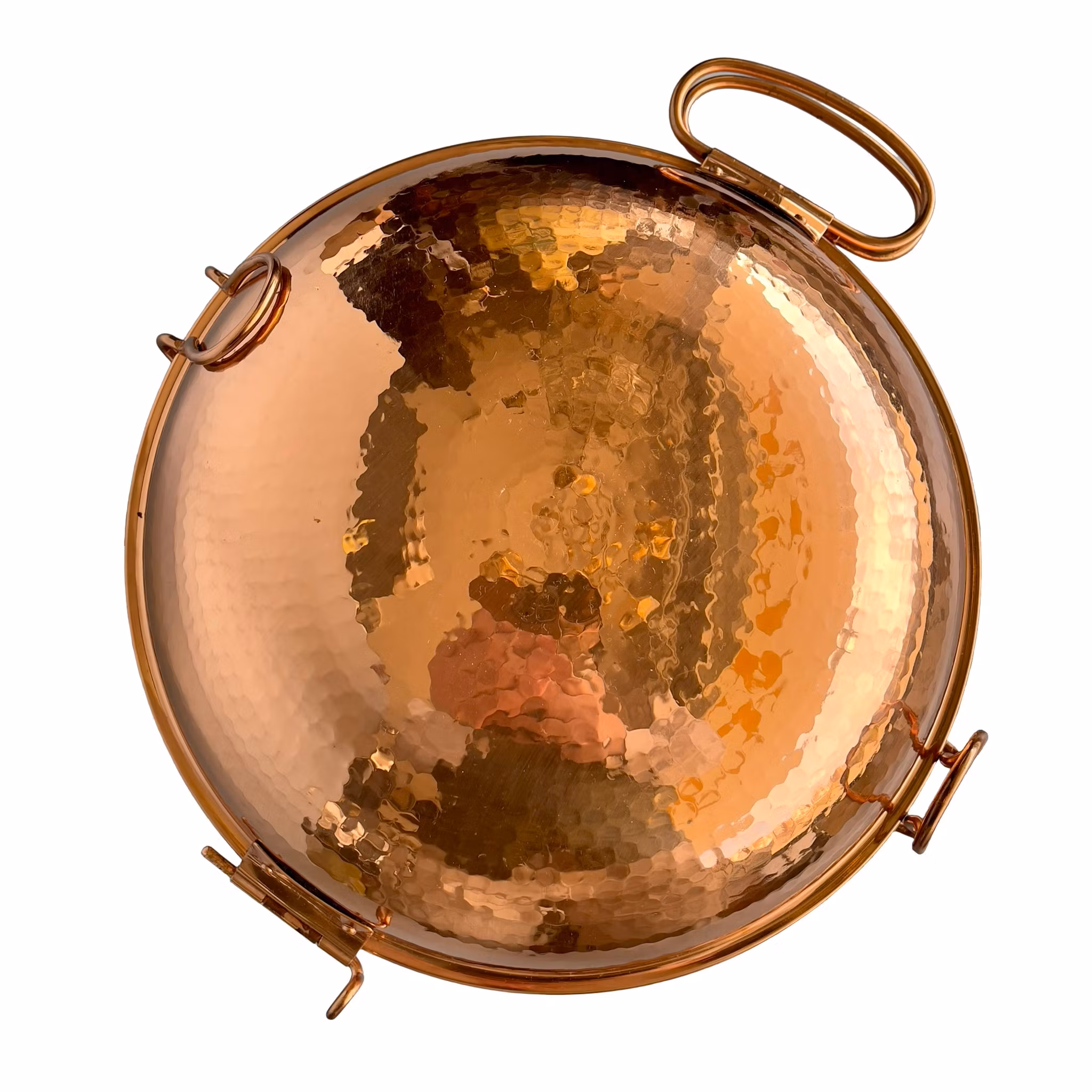 Vintage Portugisisk Cataplana kopparkärl i hamrad koppar