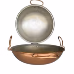 Vintage Portugisisk Cataplana kopparkärl i hamrad koppar