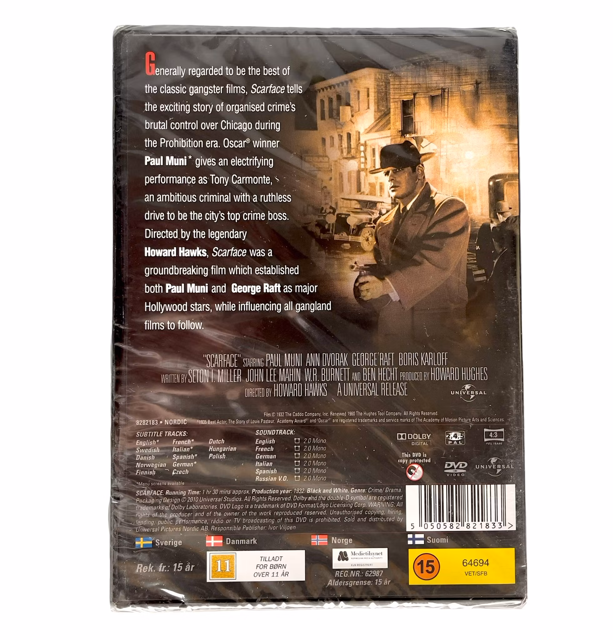 Scarface (1932) - Klassisk Gangsterfilm - Ny inplastad DVD