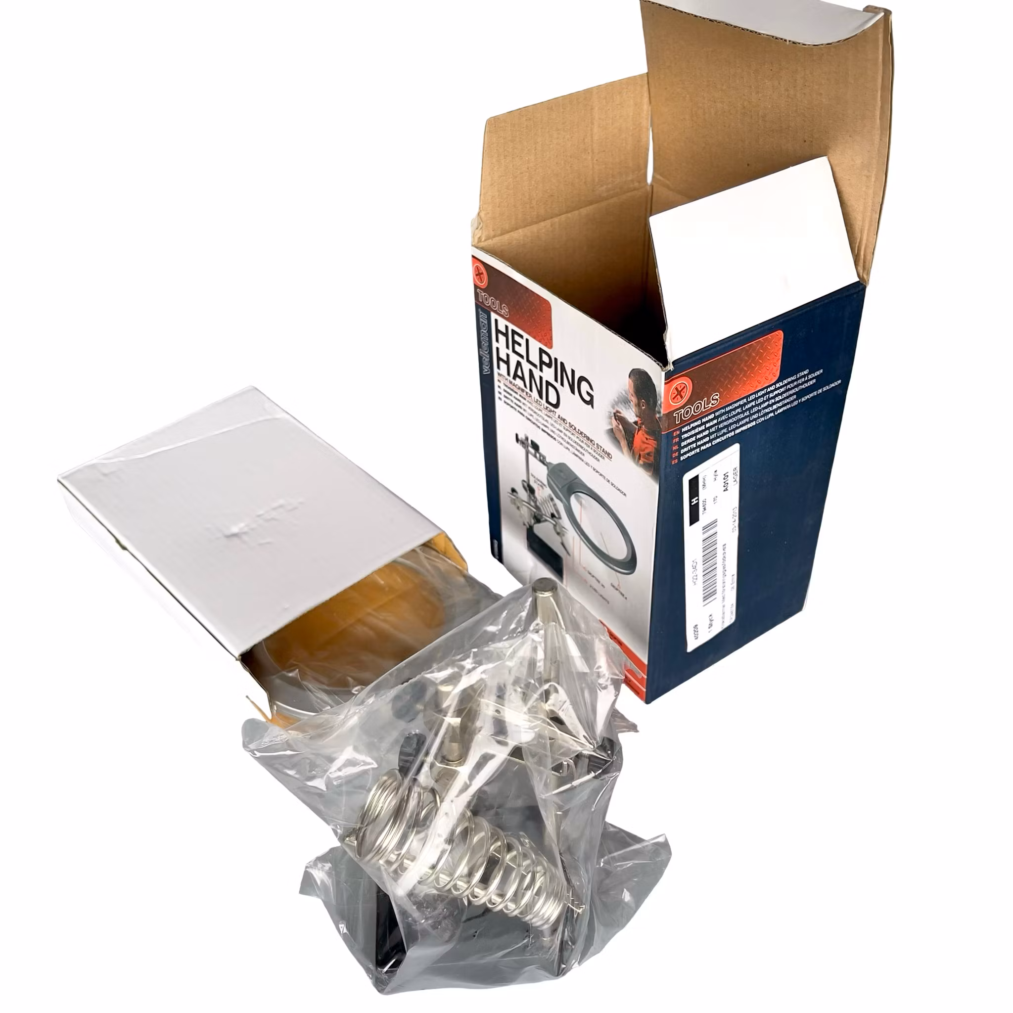 Velleman Helping Hand - Förstorings glas med LED & Lödställ