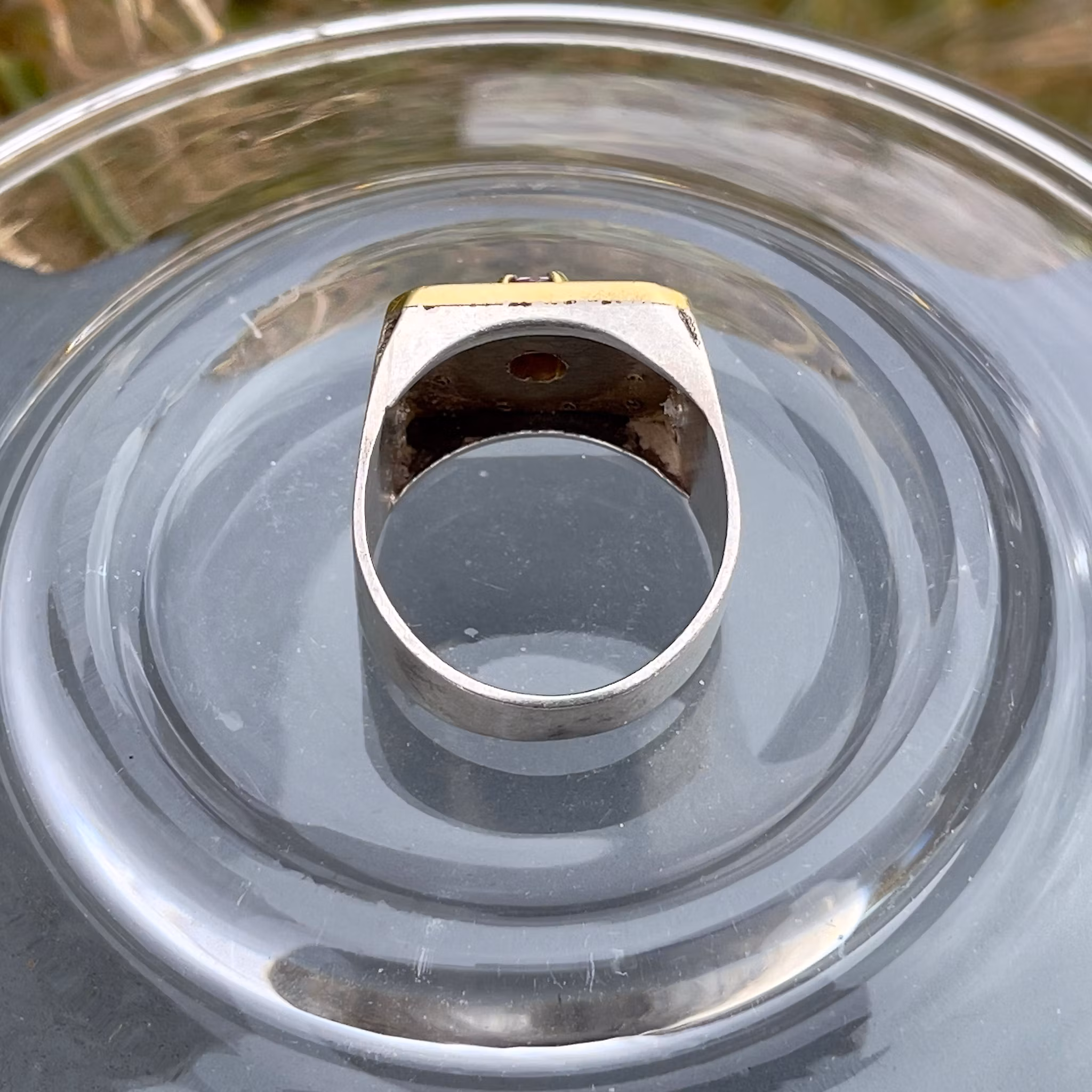 Vintage ring med naturlig rubin ca 0.35 ct - Sterling silver