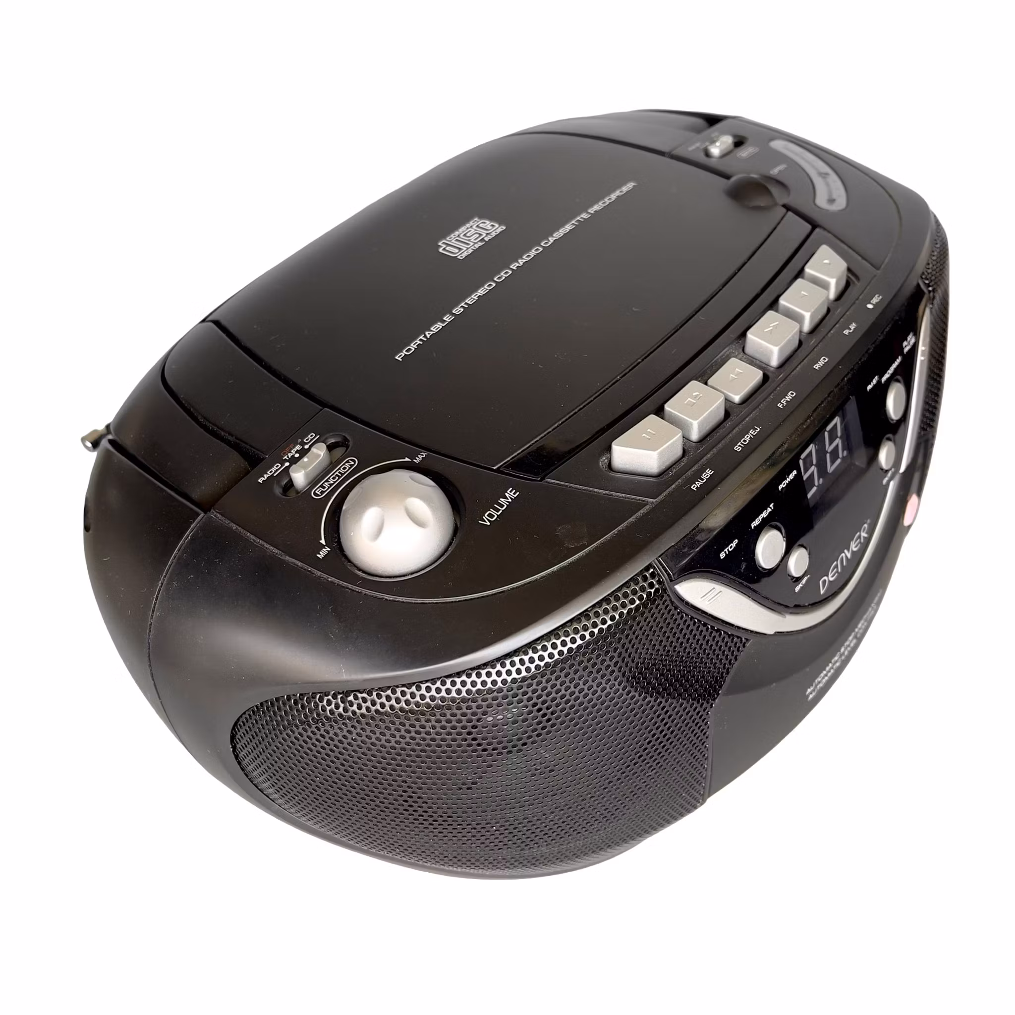 Denver TCD-33 Portable Stereo CD Radio Cassette Recorder - Boombox