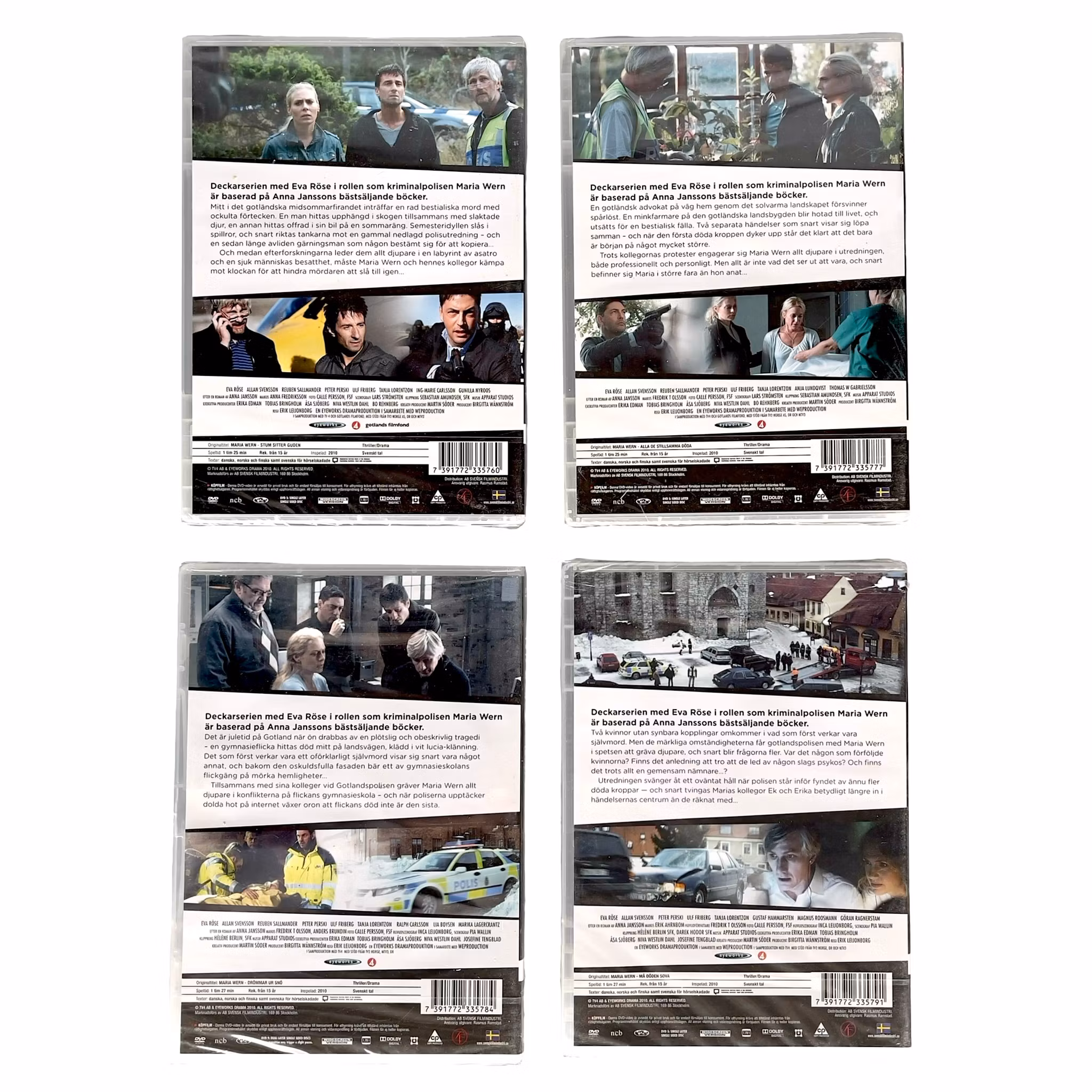 Maria Wern - DVD samling (1-4 filmer) - Ny / inplastad, Svensk kriminal serie