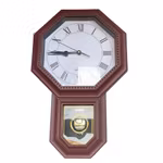 Klassisk väggklocka med pendel - Quartz - Romerska siffror