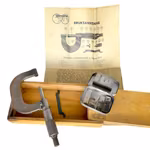 2 st Vintage Mikrometrar 0-25 mm - C.E. Johansson Eskilstuna Sverige - Med trälådor