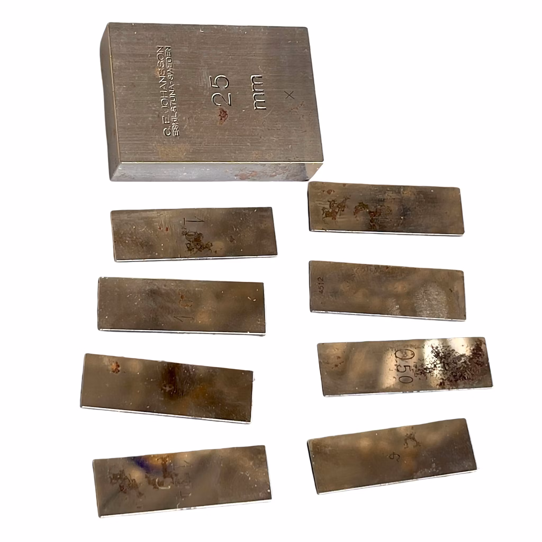 2 stuks vintage micrometers 0-25 mm - CE Johansson Eskilstuna Zweden - met houten doosjes