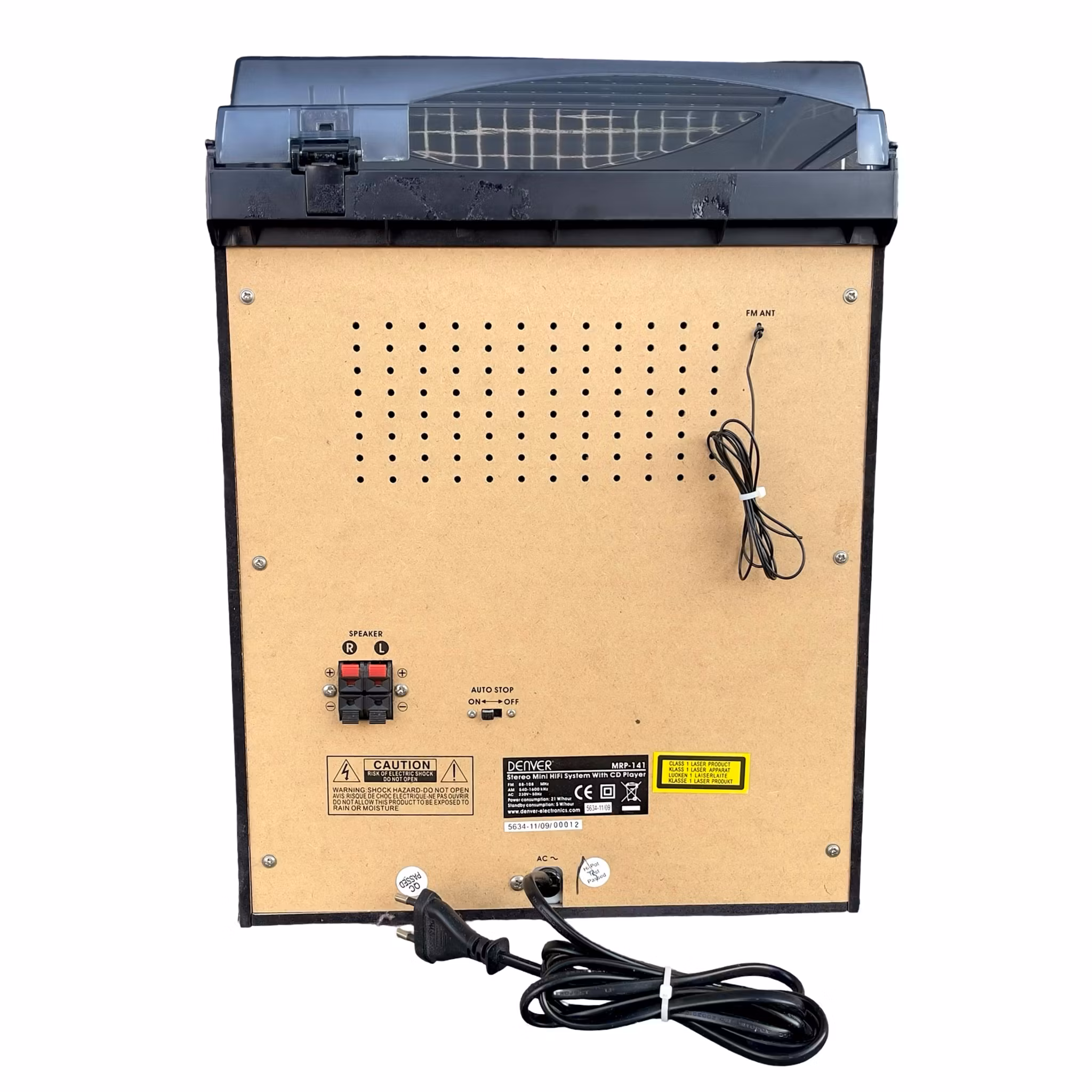 Denver Stereo Mini Hi Fi System - Skivspelare, CD, Kassett & Radio med högtalare