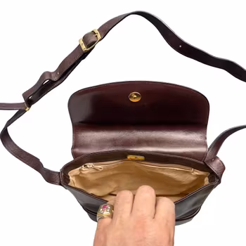 Etienne Aigner Vintage Crossbody/Torebka na ramię ze skóry naturalnej – Bordeaux