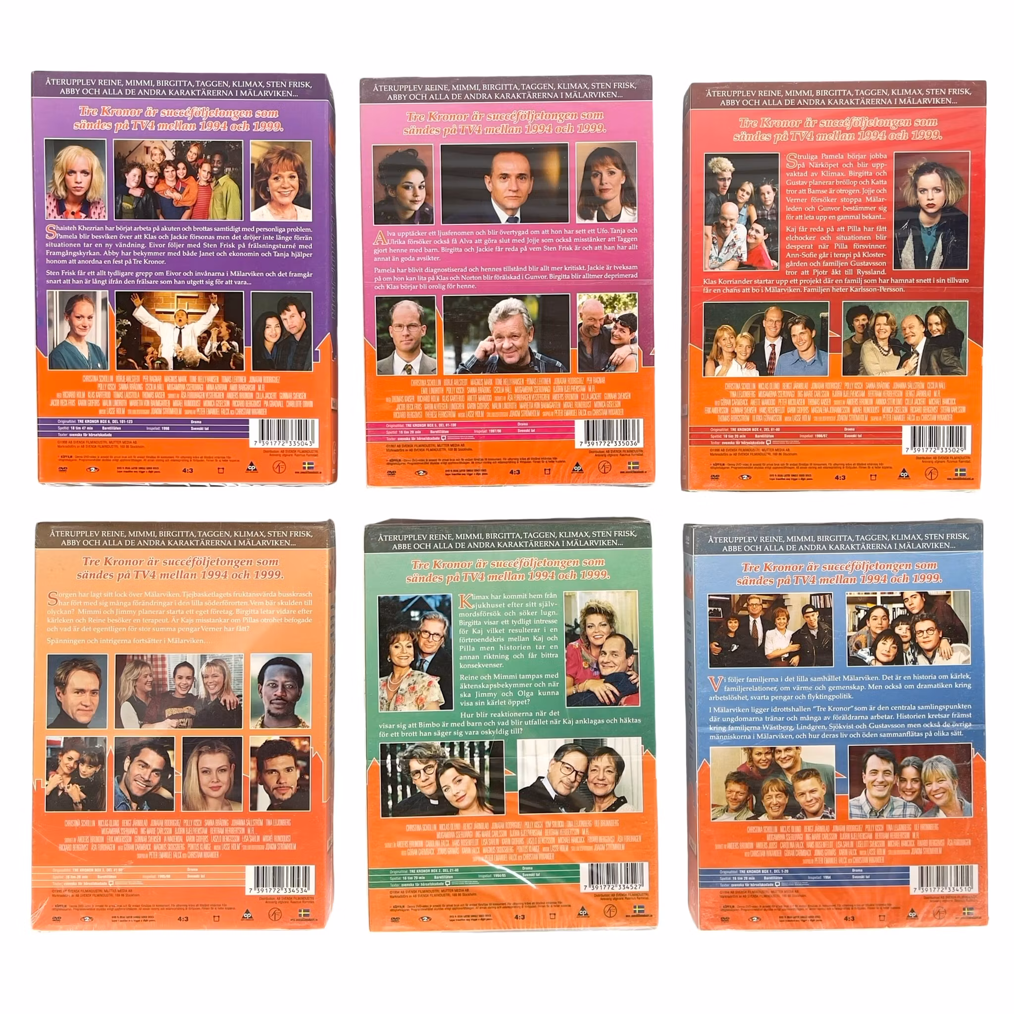 Tre Kronor - Ny / Innpakket Komplett DVD-samlingsboks (boks 1-6) - Svensk TV-klassiker